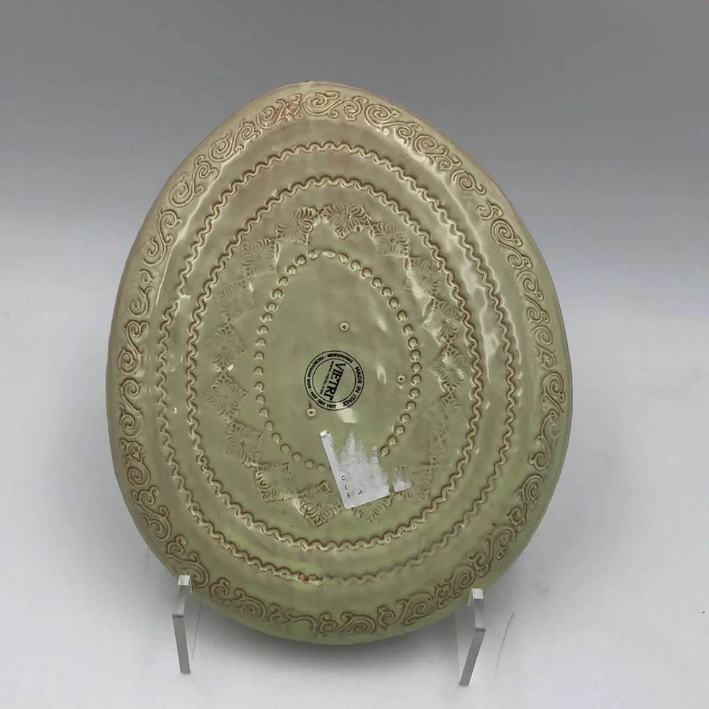 NWOT Vietri Bellezza Spring Celadon Oval Salad Plates Set of 4